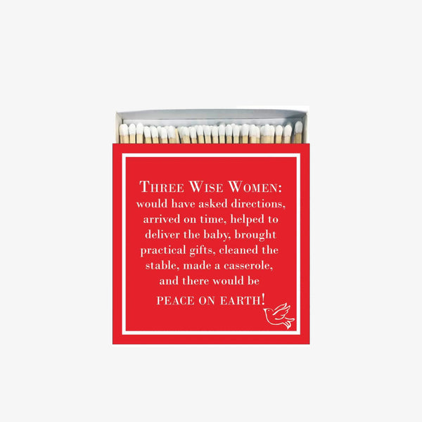 Three Wise Women Square Box Matches by paper products designs on a white background