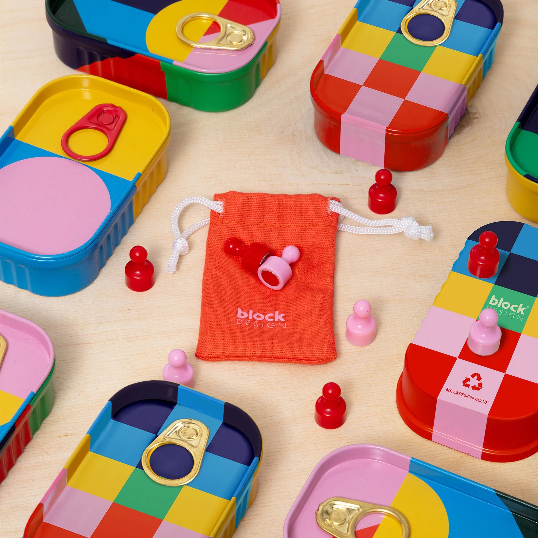 Tic Tac Toe Travel Game on a wood table at Addison West