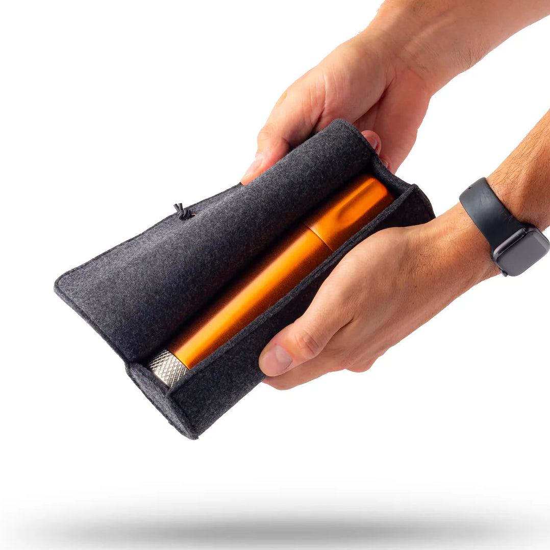 High Camp Torch Flask Wool Case on a white background at Addison West