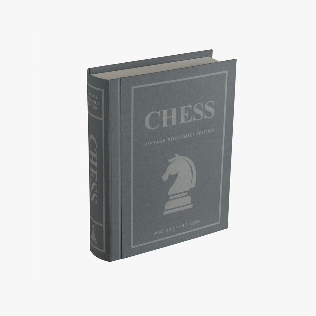 Vintage Bookshelf Edition Chess on a white background