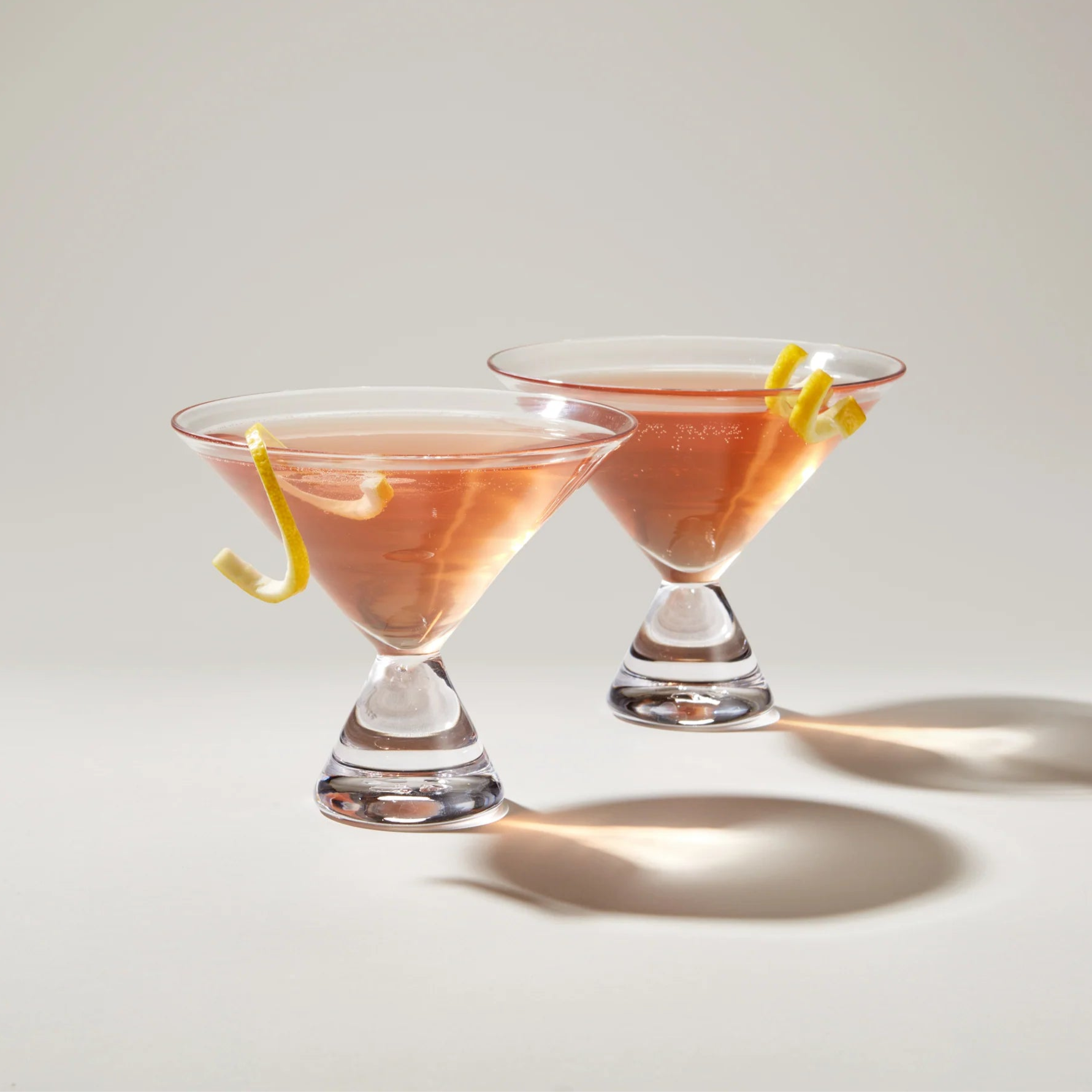 Westport Stemless Martini, Set of 2 on a white background at Addison West