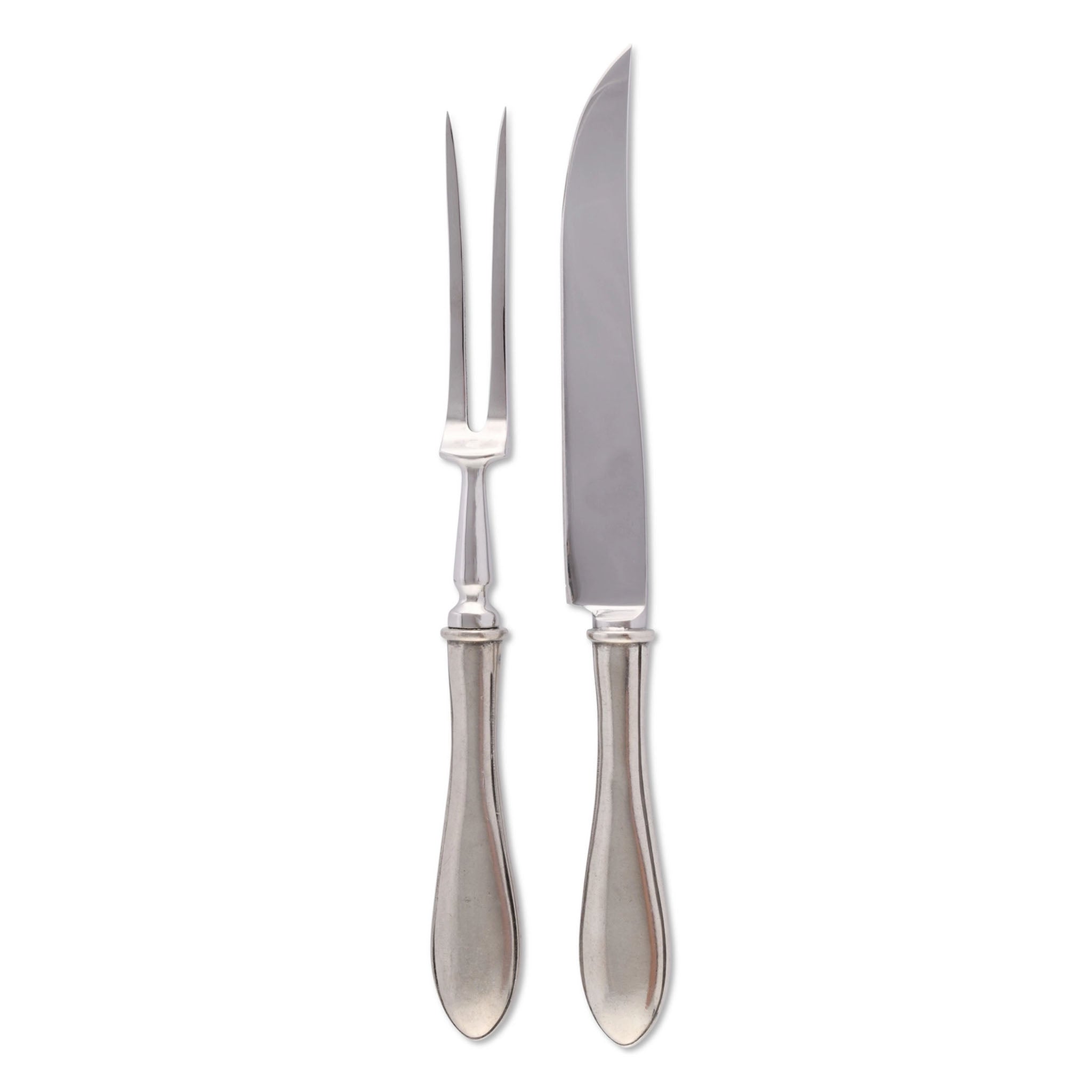 Classic Pewter Carving Set on a white background