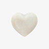 White marble heart on a white background