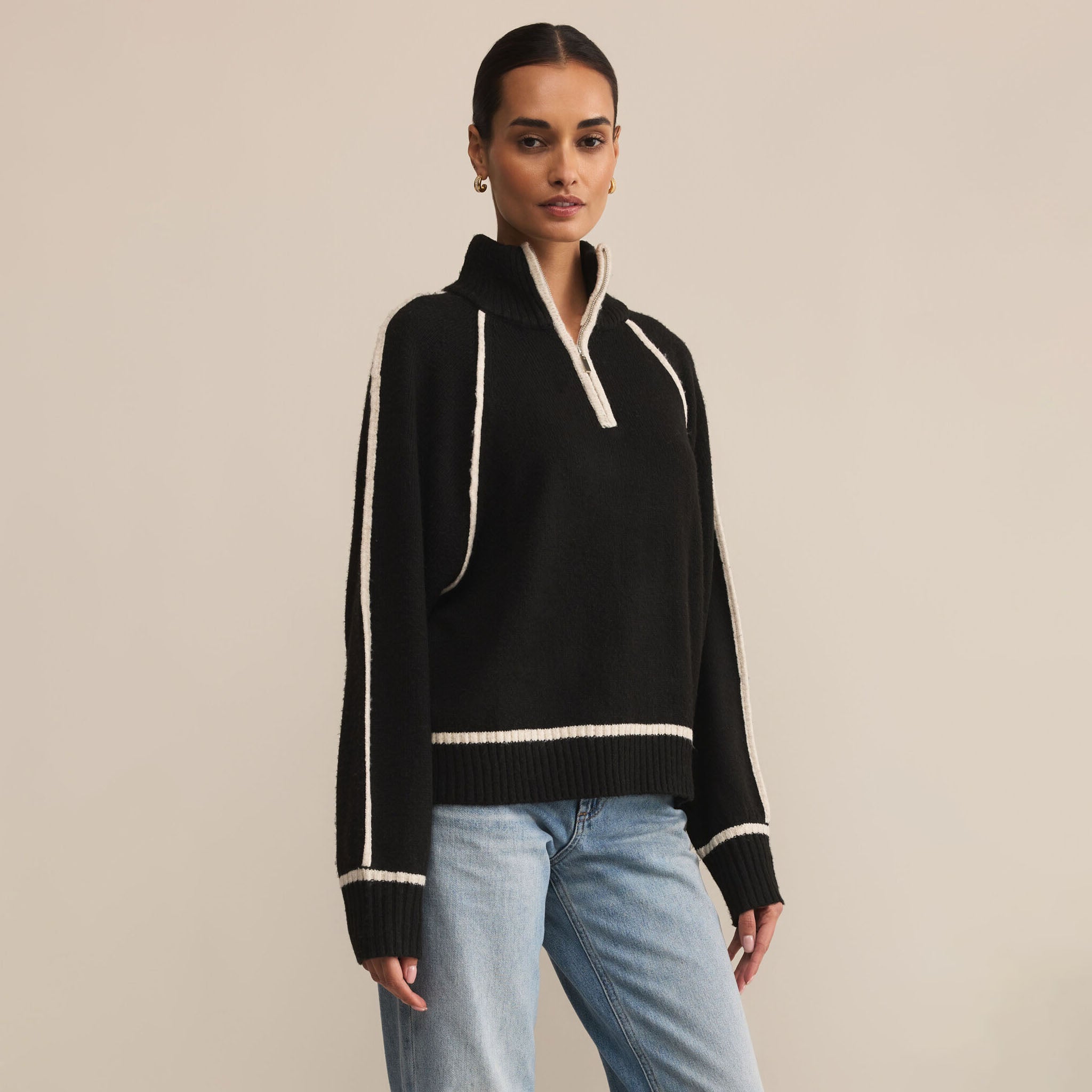 Z Supply Alps Half Zip Sweater in Black – Addison West