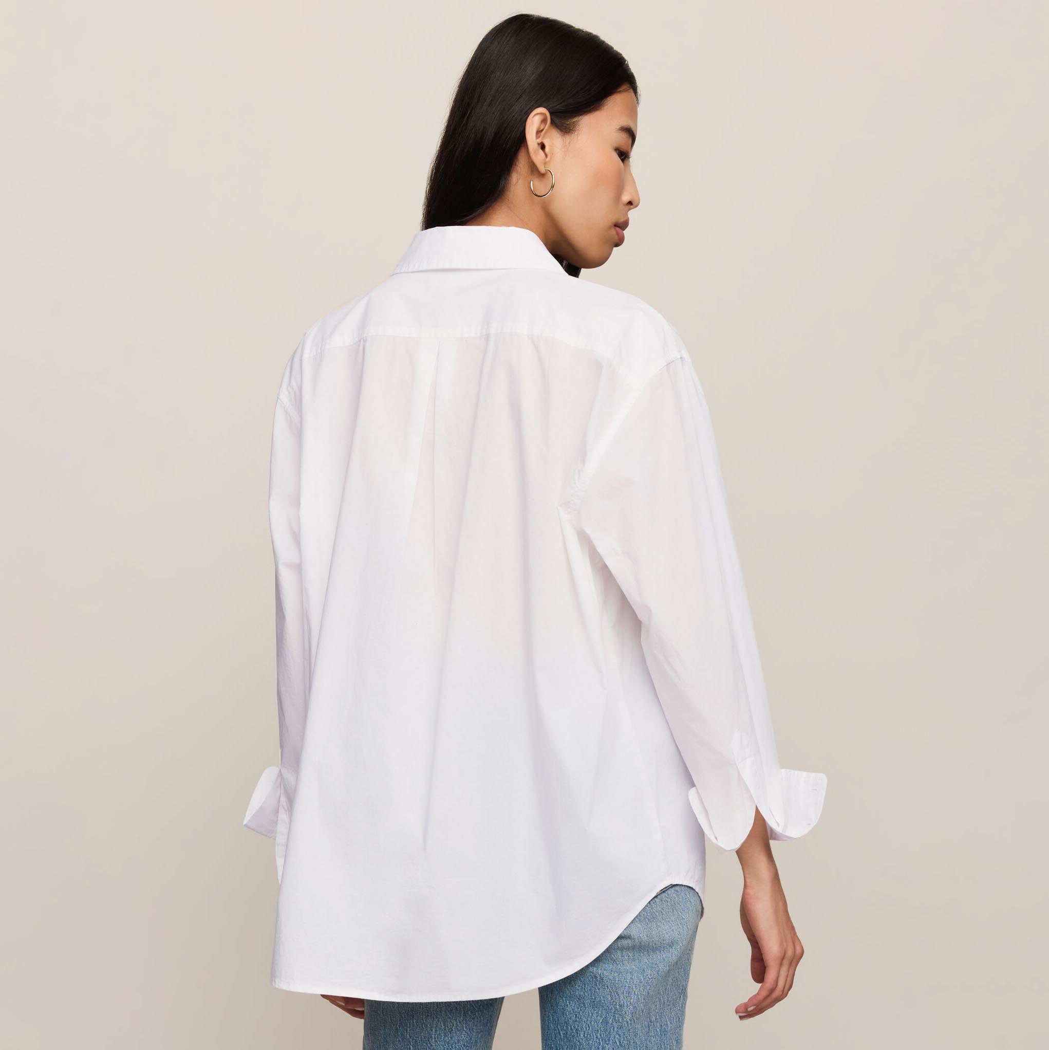 Z Supply Gallery Button Up in White shown on model on plain background.