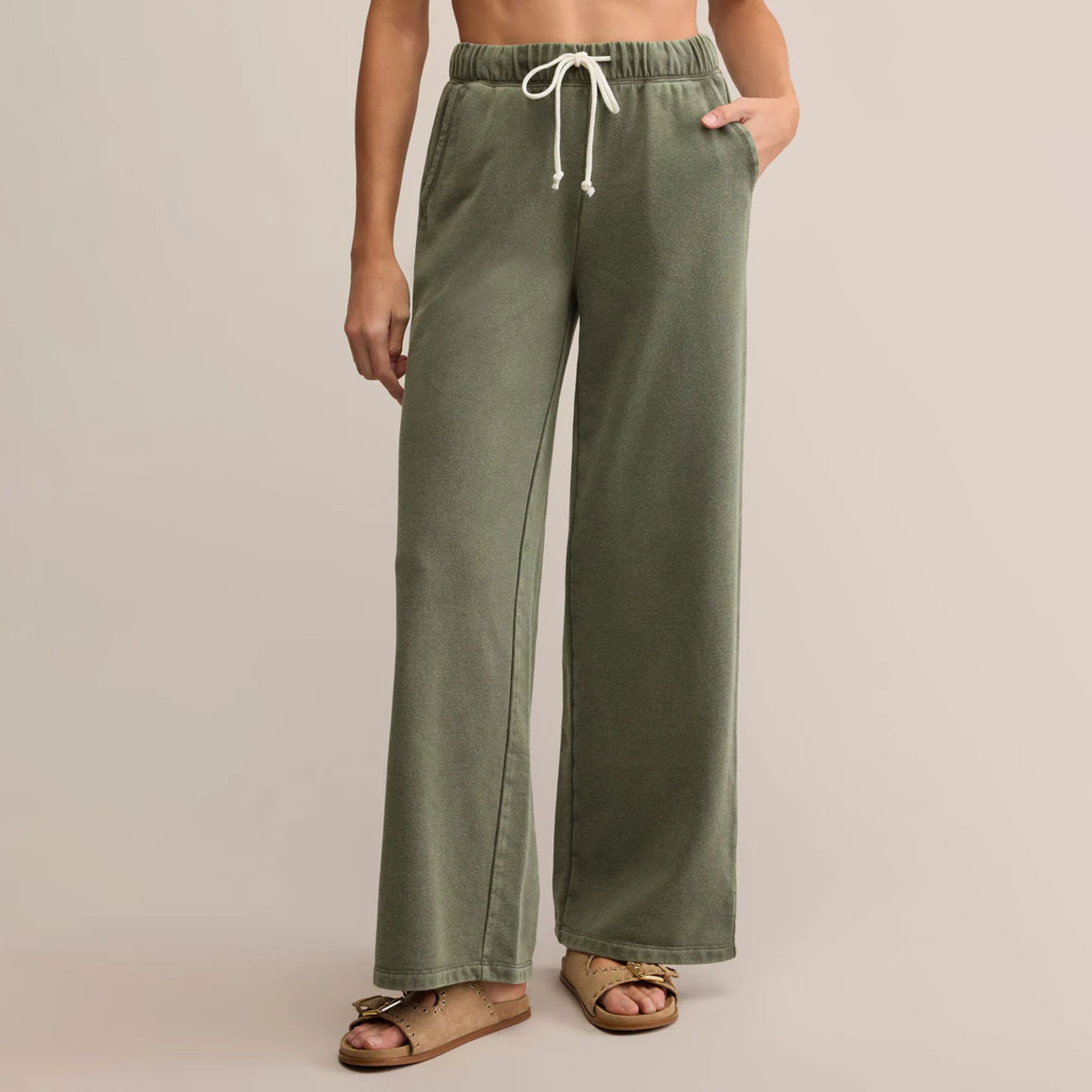 Z Supply Hunter Knit Denim Pant in Hunter Green – Addison West