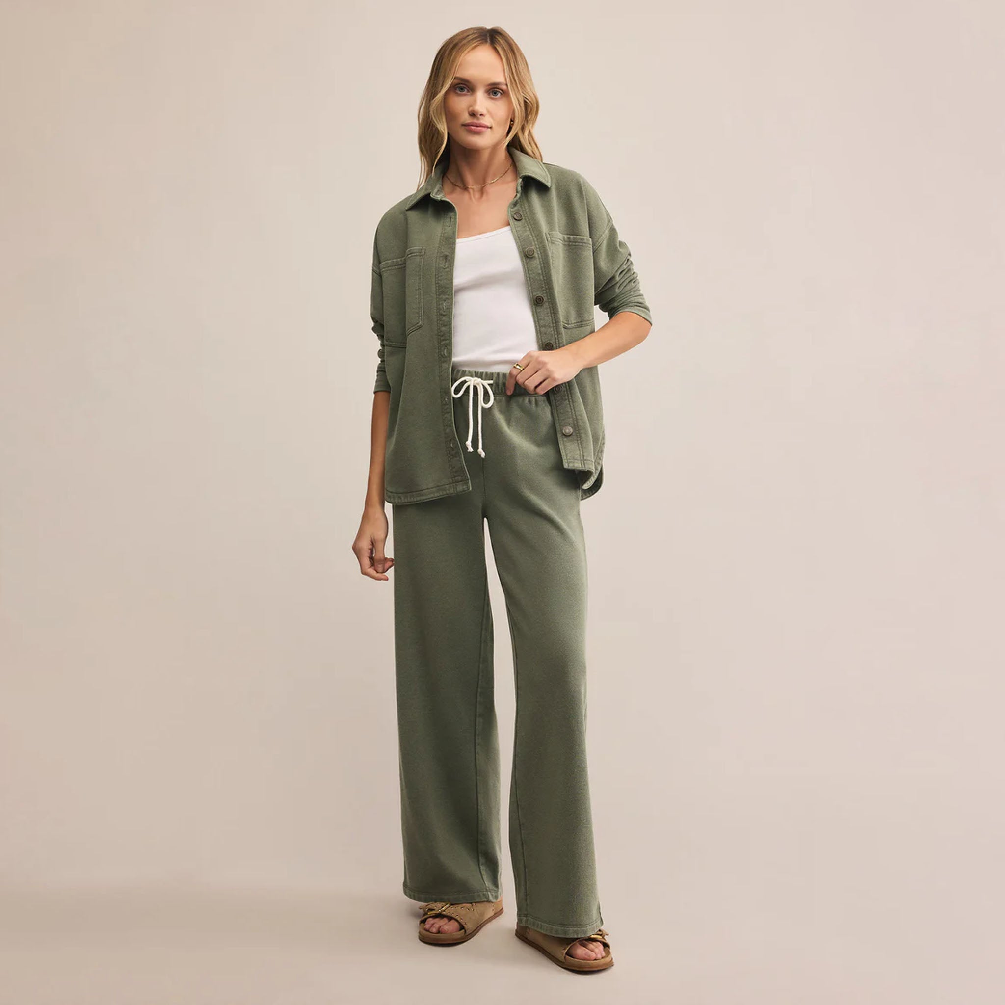 Z Supply Hunter Knit Denim Pant in Hunter Green – Addison West