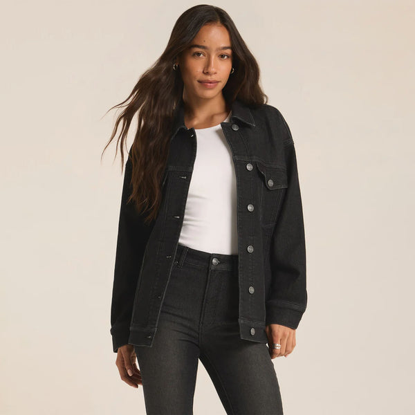 Z Supply Miles Denim Jacket Black Sand – Addison West