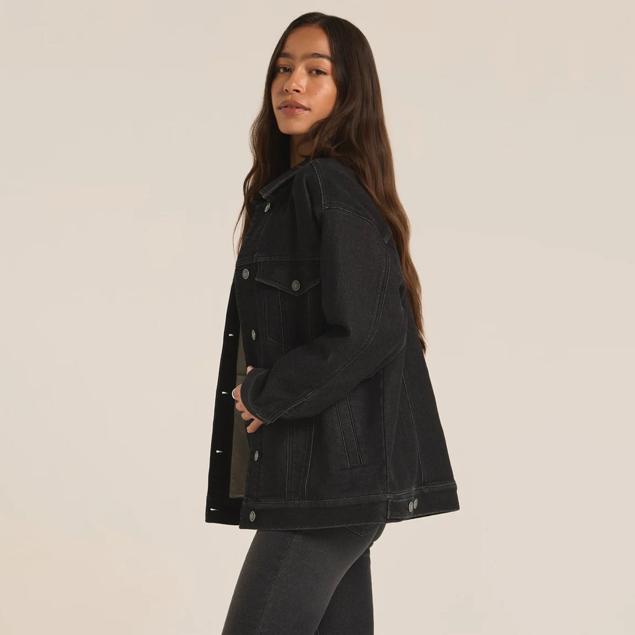 Z Supply Miles Denim Jacket Black Sand – Addison West