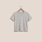 Z Supply Modern Slub Tee in Classic Heather Grey shown on hanger on plain background.