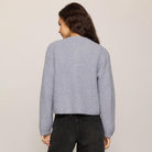 Z Supply Rosemont Cardigan in Silverlake shown on model on plain background.