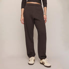 Z Supply Uptown Jogger in Cocoa Bean shown on model on plain background.