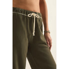 Z Supply Huntington French Terry Pant in Grape Leaf - Addison West 