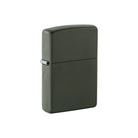 Zippo Classic Green Matte Windproof Lighter on a white background at Addison West