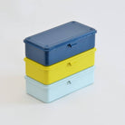 Toyo Steel Stackable Storage Box T-190 in Yellow on a white background at Addison West