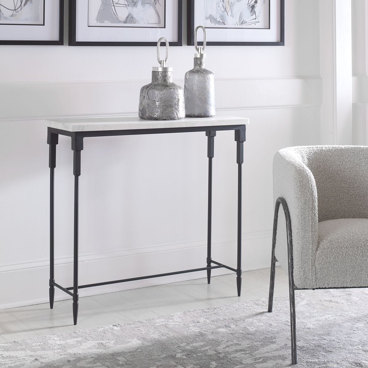 Bourdan Console Table in a living room at Addison West