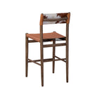 Back of Leather Prescott Counter Stool on a white background at Addison West