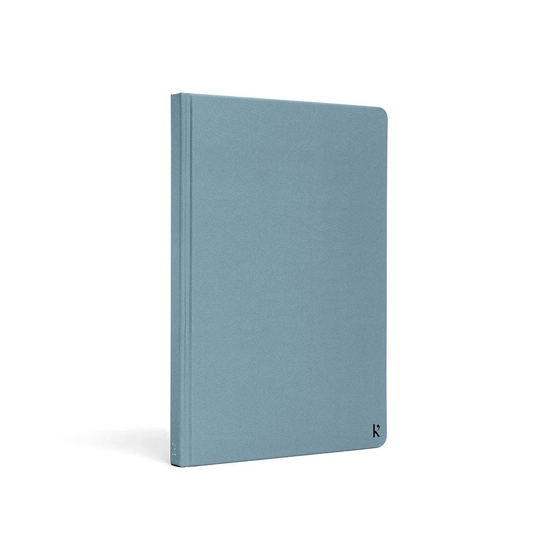 Karst A5 Hardcover Lined Notebook in Glacier on a white background at Addison West
