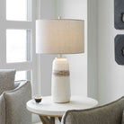 Compton Table Lamp on a table at Addison West
