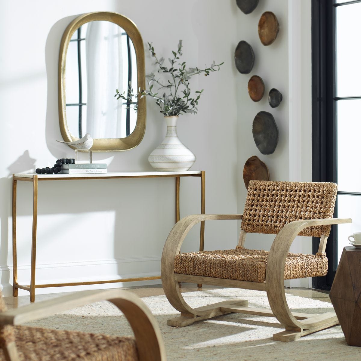 Afflyn Console Table in a living room at Addison West