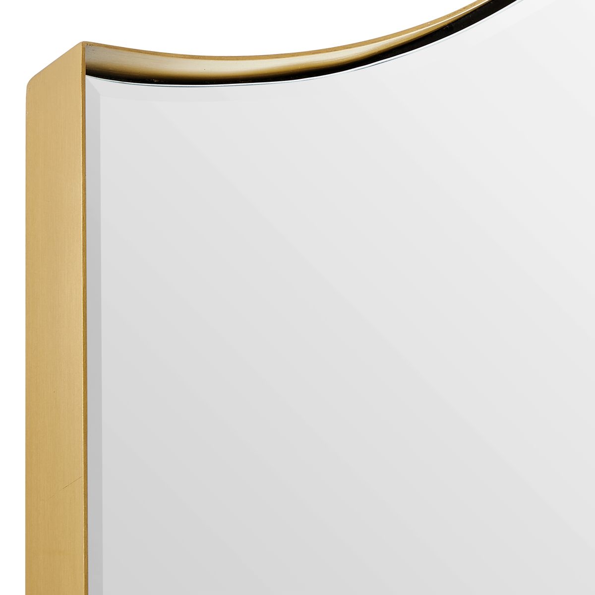 Close up of Mallorin Arch Full Length Mirror on a white background at Addison West