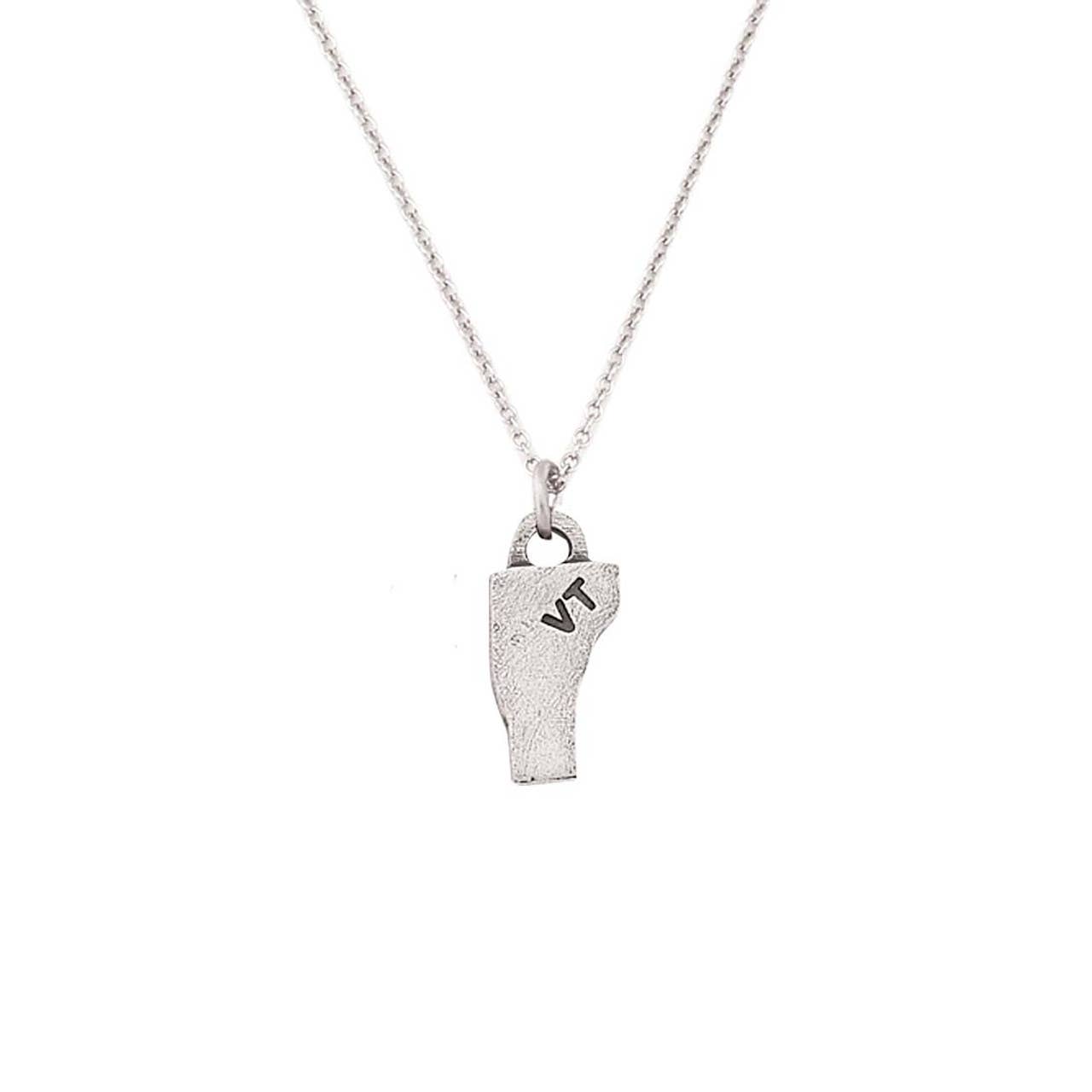 Danforth Pewter Vermont Mini Necklace on a white background at Addison West