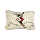 Yippee Ski Jumper Hand Hooked Pillow on a white background at Addison West