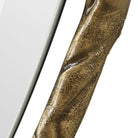 Close up of Twill Oval Mirror on a white background at Addison West