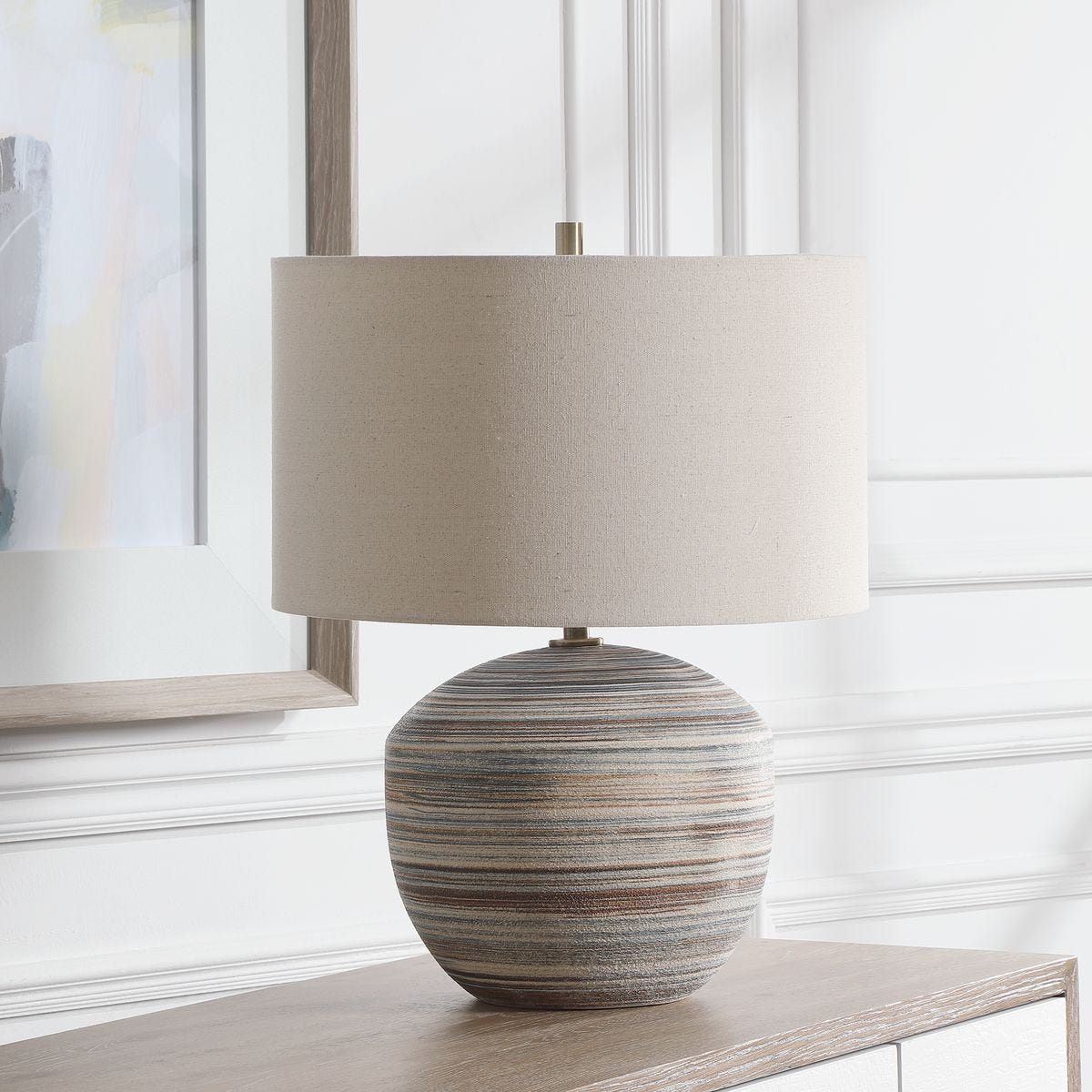 Prowell Table Lamp on a table at Addison West