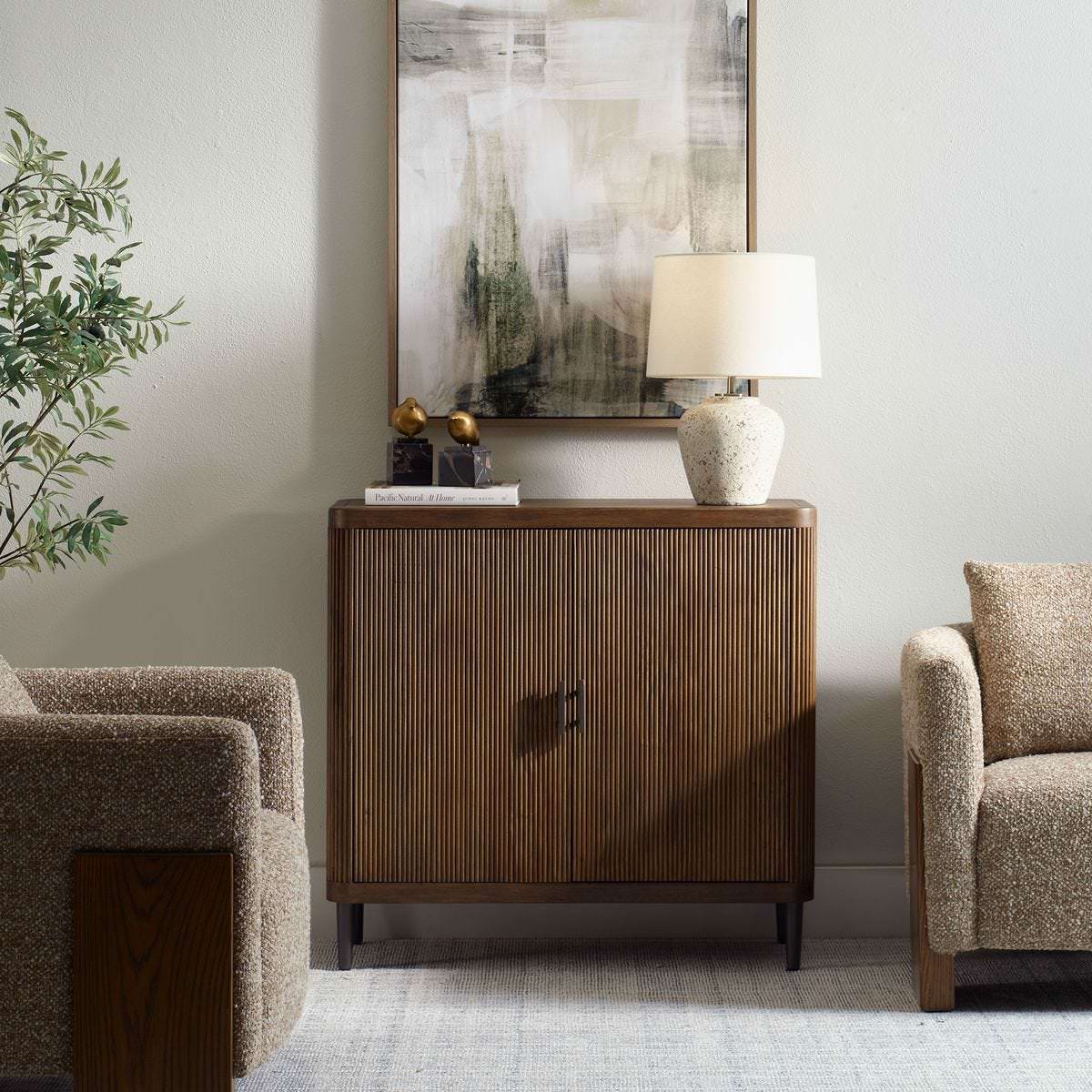 Pierce Cabinet in a living room at Addison West