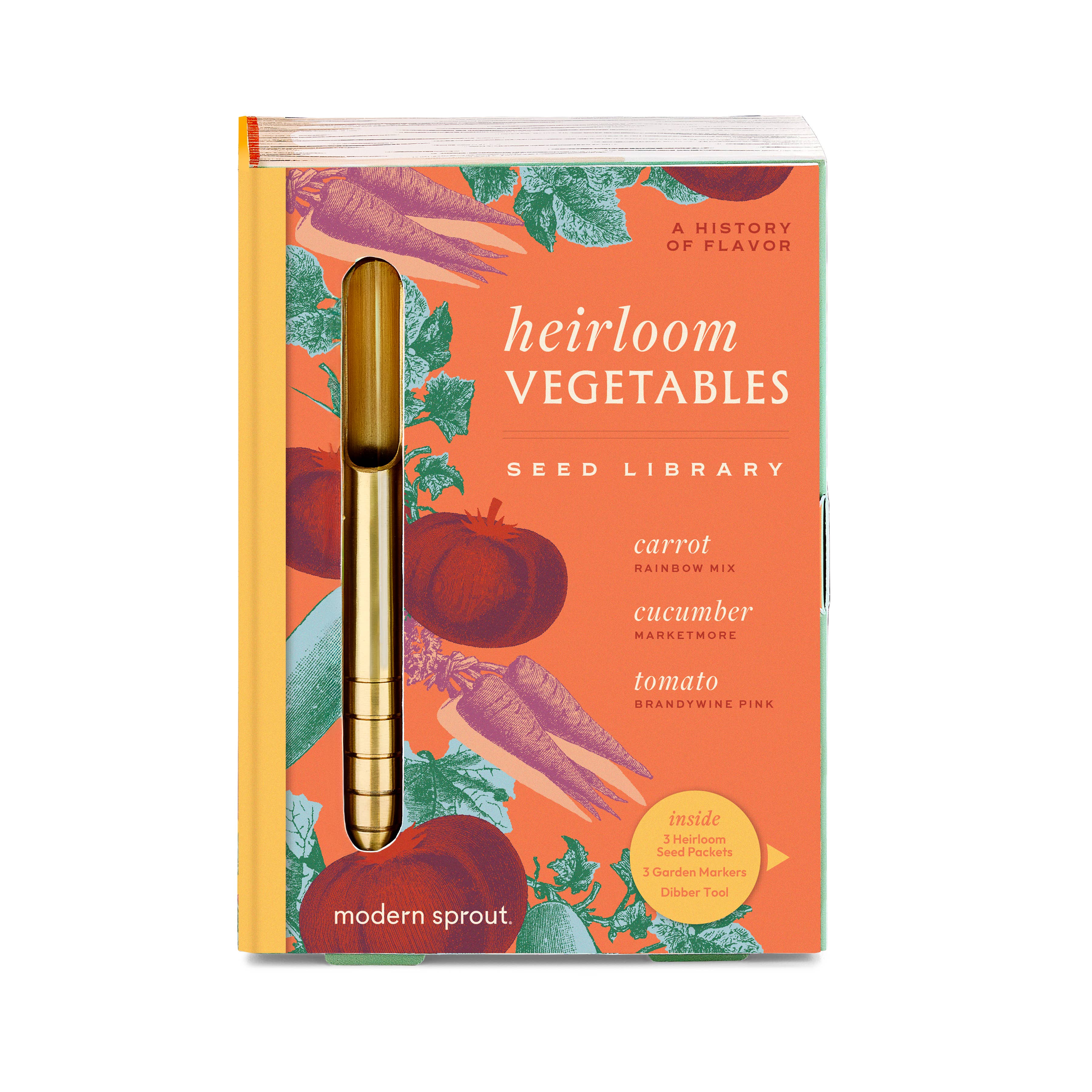 Heirloom Vegetables Seed Library on a white background at Addison West
