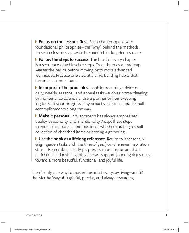 The Martha Way: Essential Principles for Mastering Home and Living by Martha Stewart on a white background at Addison West