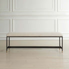 Halston Bench on a white wall at Addison West