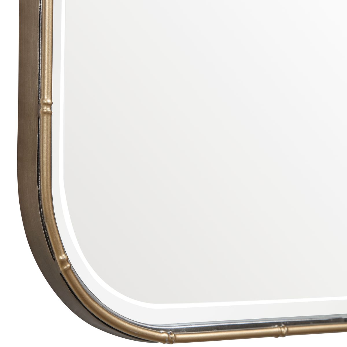 Close up of Marwell Vanity Accent Mirror on a white background at Addison West
