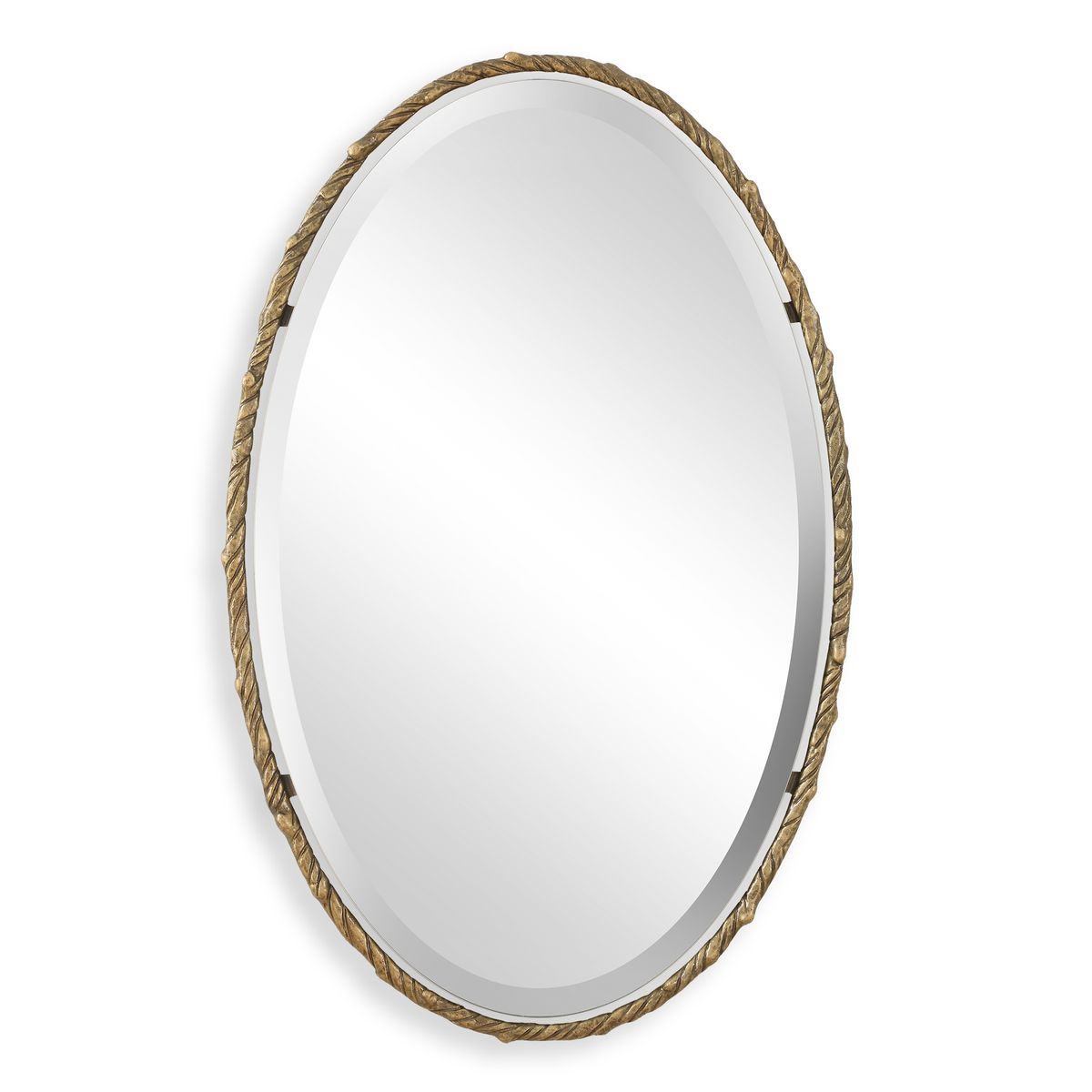Twill Oval Mirror on a white background at Addison West