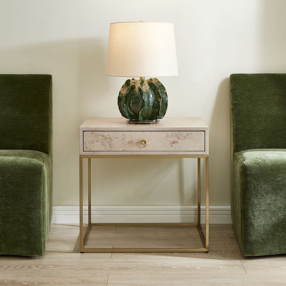 Pemberley Side Table in a living room at Addison West