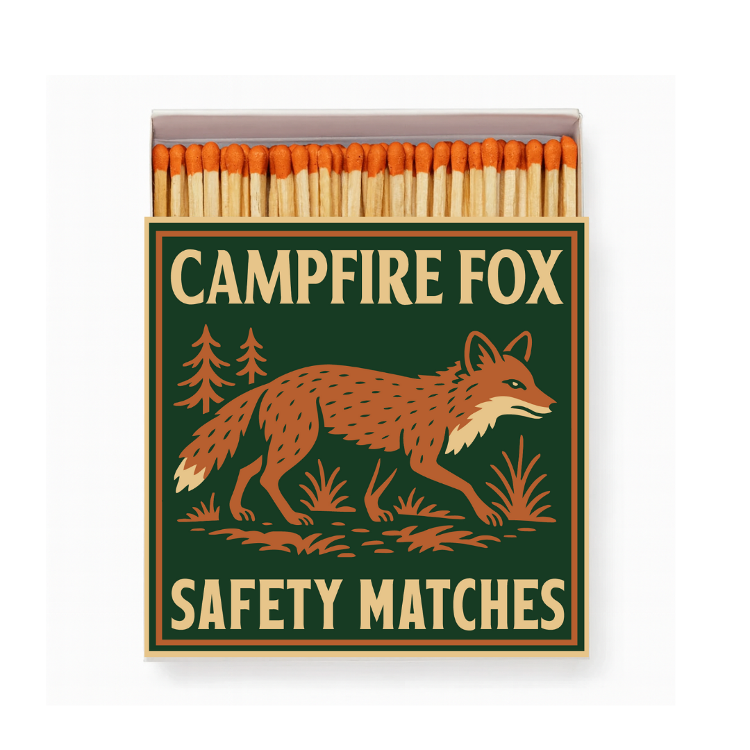 Campfire Fox Safety Matches on a white background at Addison West