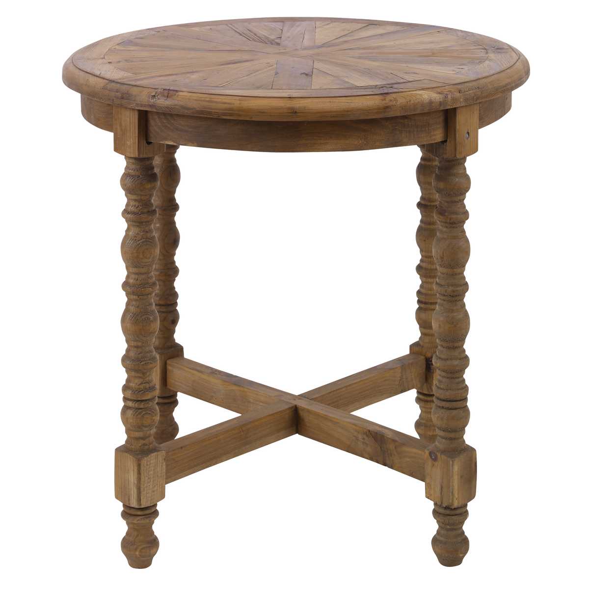 Stratton Reclaimed Fir End Table on a white background at Addison West