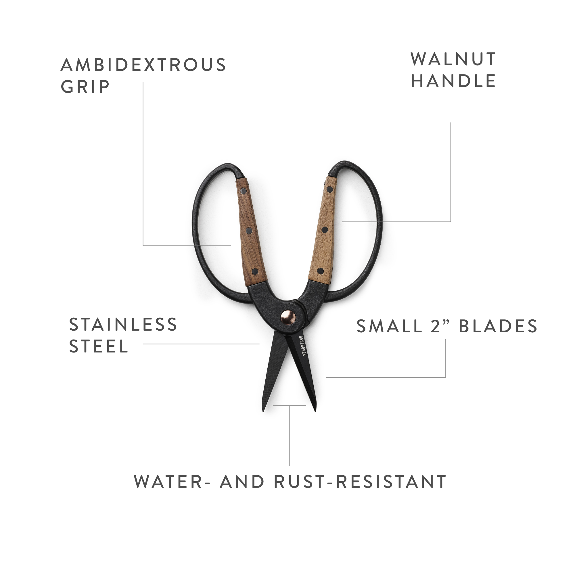 Barebones Small Garden Scissors on a white background at Addison West