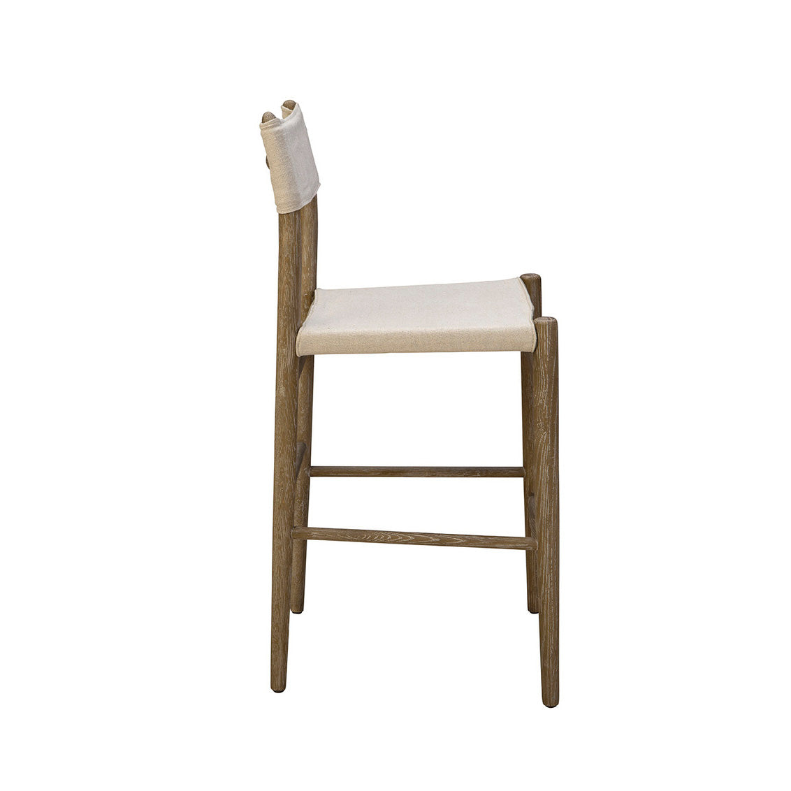 Linen Prescott Counter Stool on a white background at Addison West