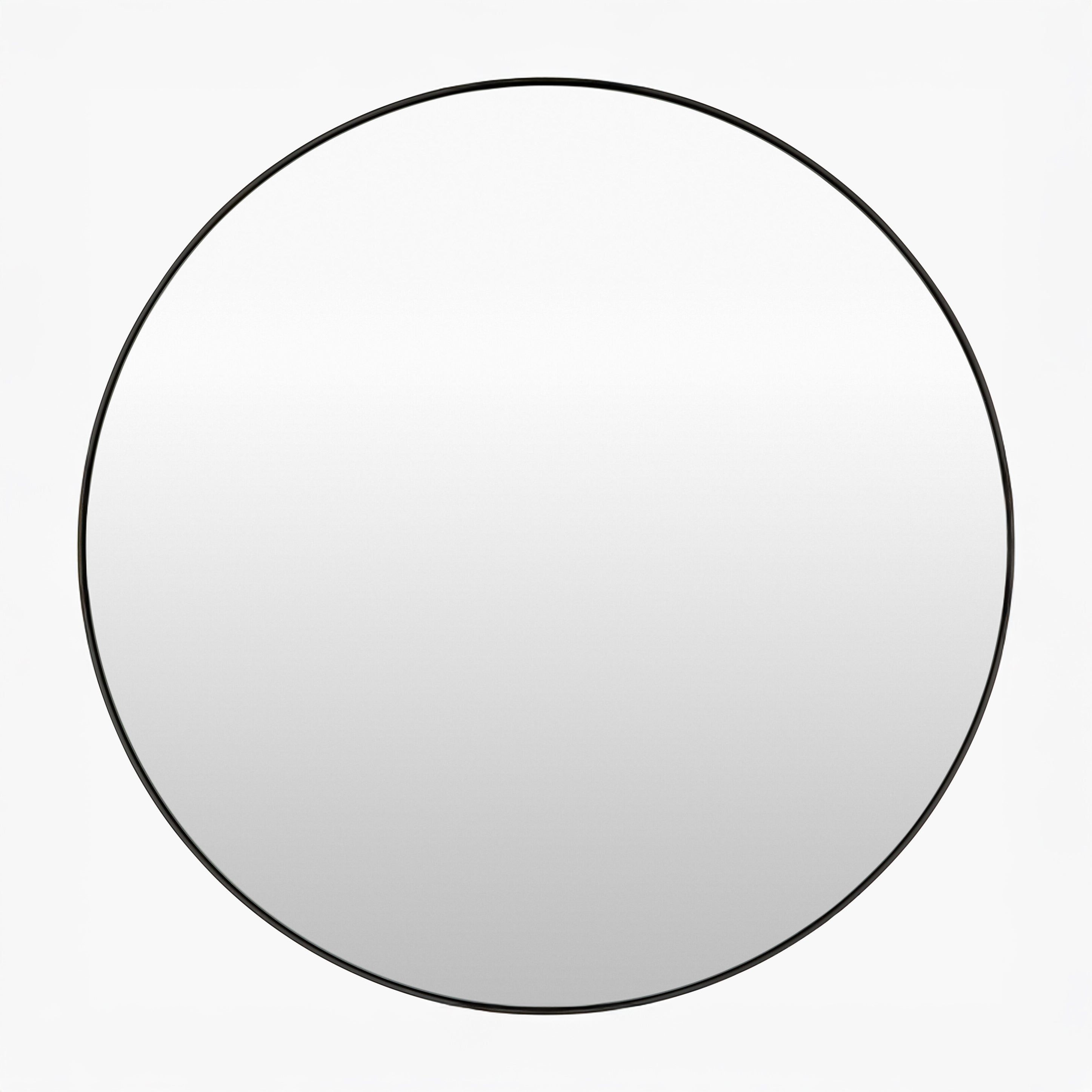 Carbondale Accent Mirror in Matte Black on a white background at Addison West