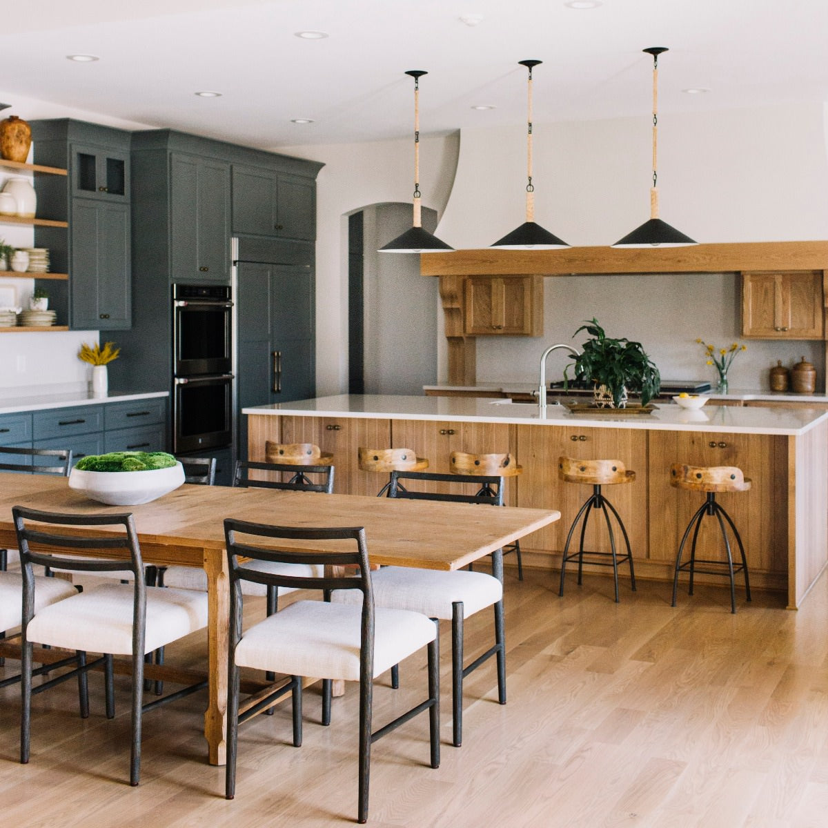 Forever Extendable Dining Table in Breadboard Finish in a dining room at Addison West