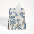Floral Vines Tissue Box Cover in Blue on a white background at Addison West
