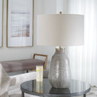 Monroe Table Lamp on a table at Addison West