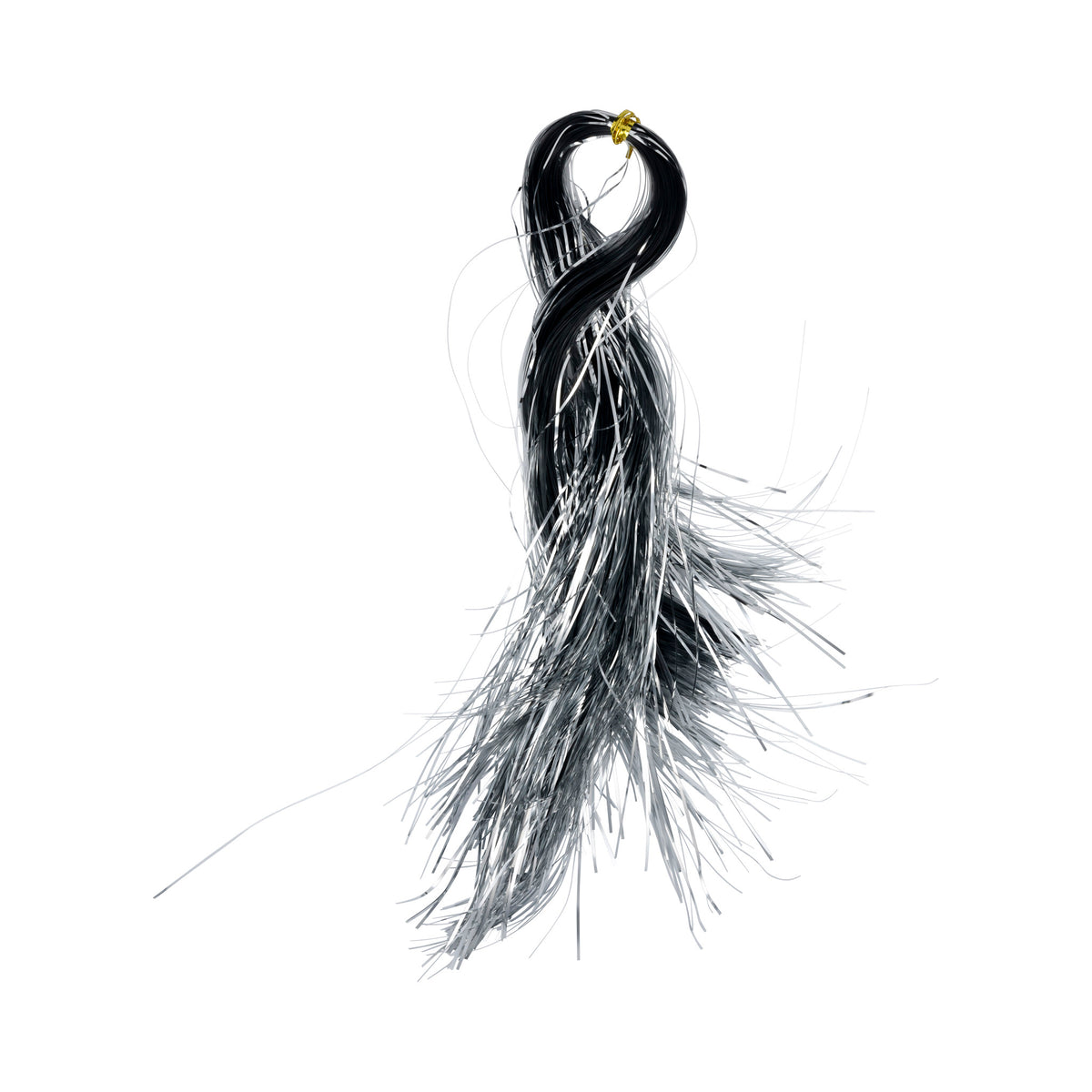 Silver Tinsel on a white background at Addison West 