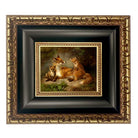 Family of Foxes Vintage Framed Print on a white background at Addison West