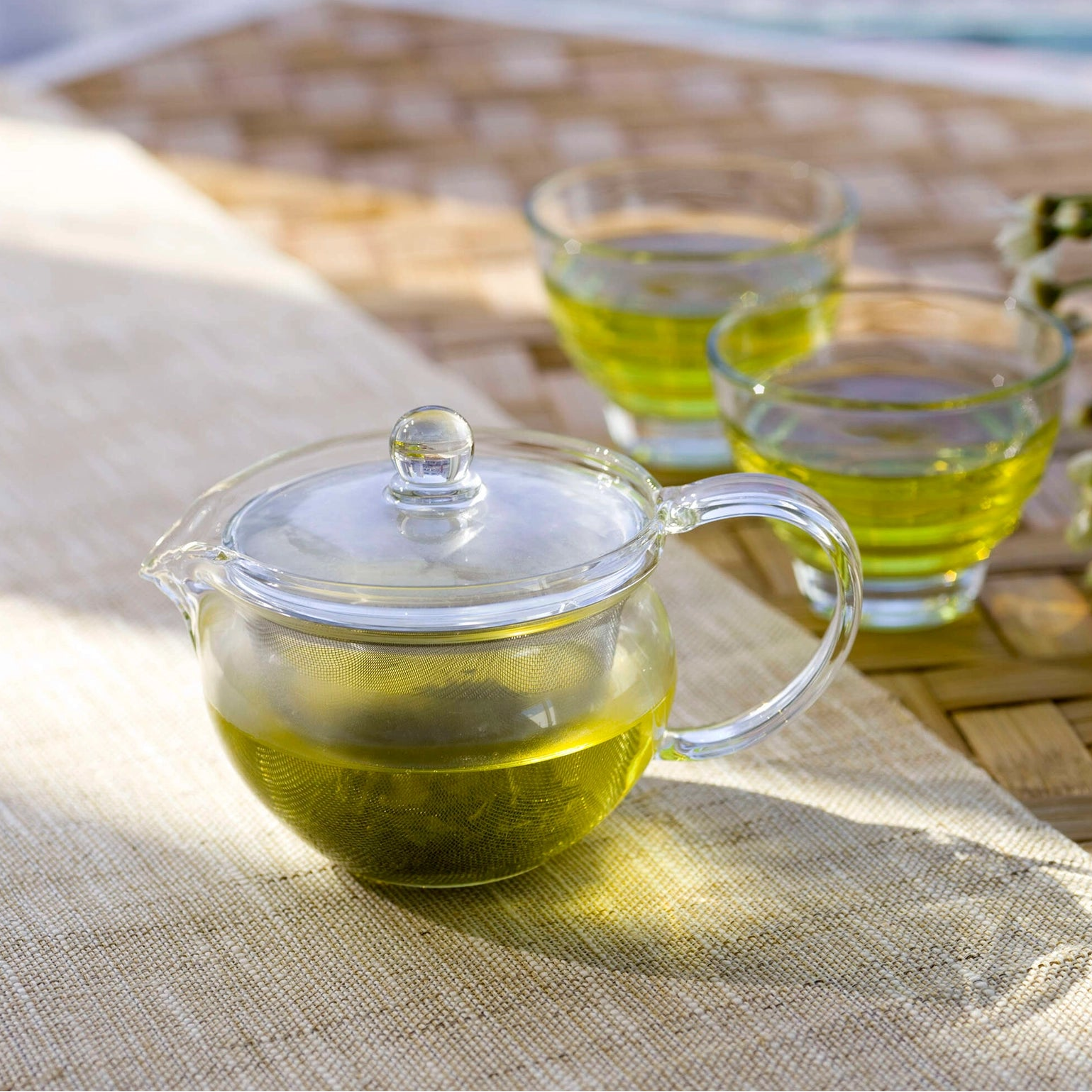 Hario Maru Tea Pot on a table at Addison West