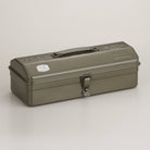 Toyo Steel Camber Toolbox Y-350 in Military Green on a white background at Addison West