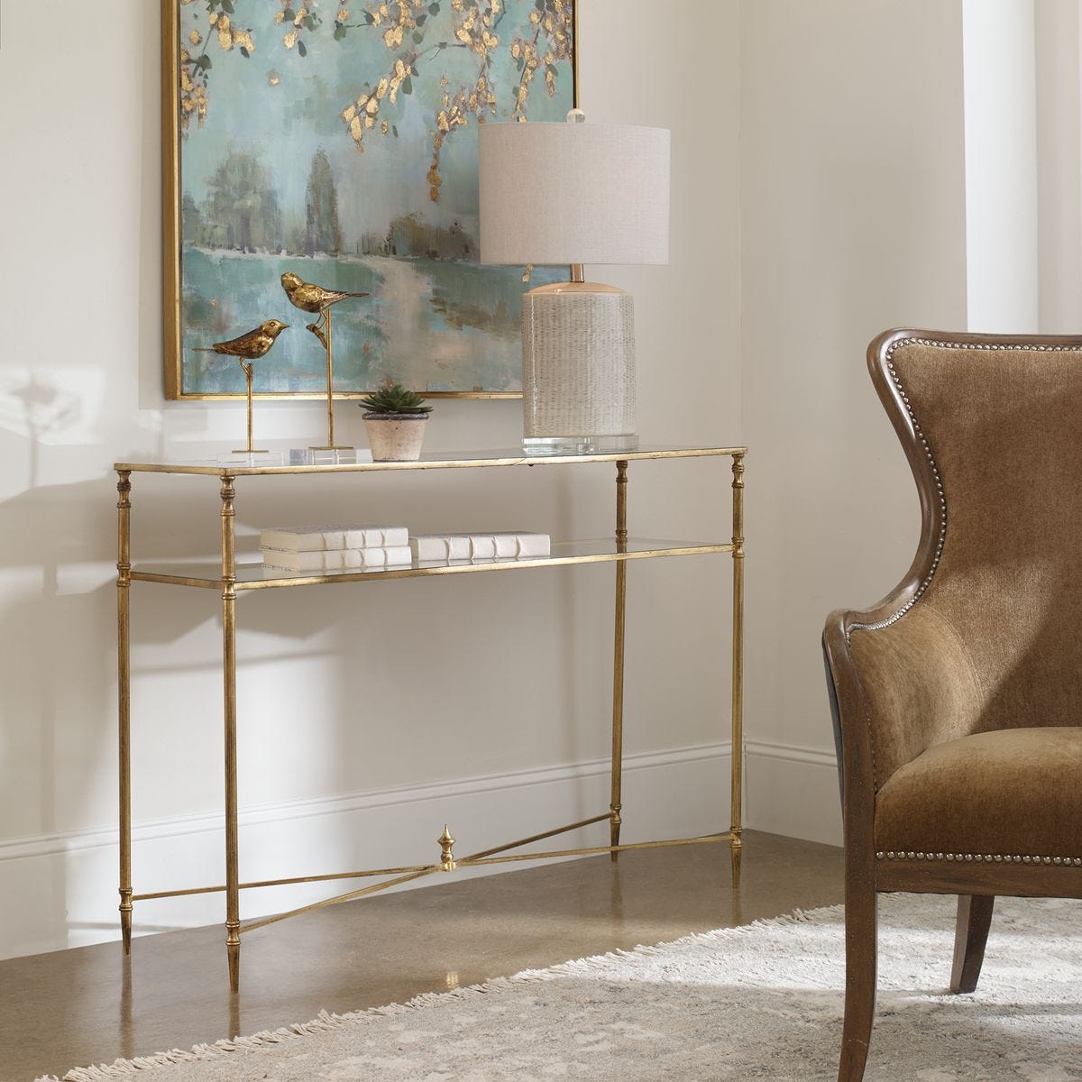 Henlow Console Table in a living room at Addison West
