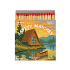 Matches with a cabin and lake design on the packaging, featuring the brand 'Good & Well Supply Co'.